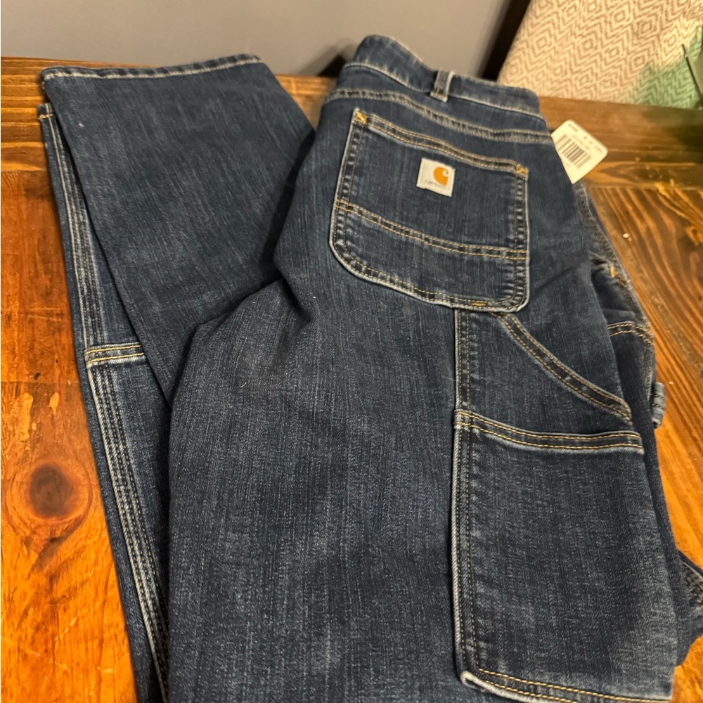 Carhartt Women's Straight Leg Jeans - Dark Blue